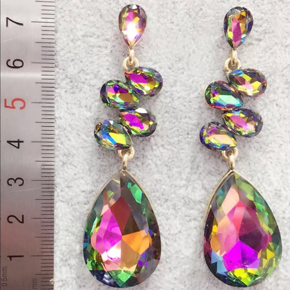 Mystic topaz earrings 💜